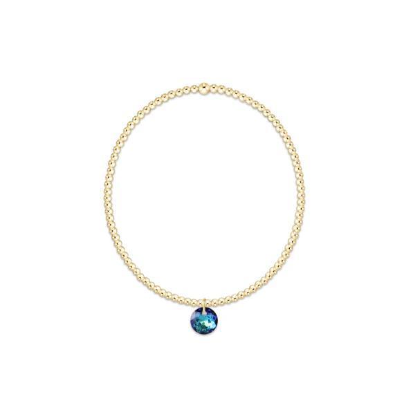 Classic Gold 2mm Bracelet- Reflection Small Charm- 12