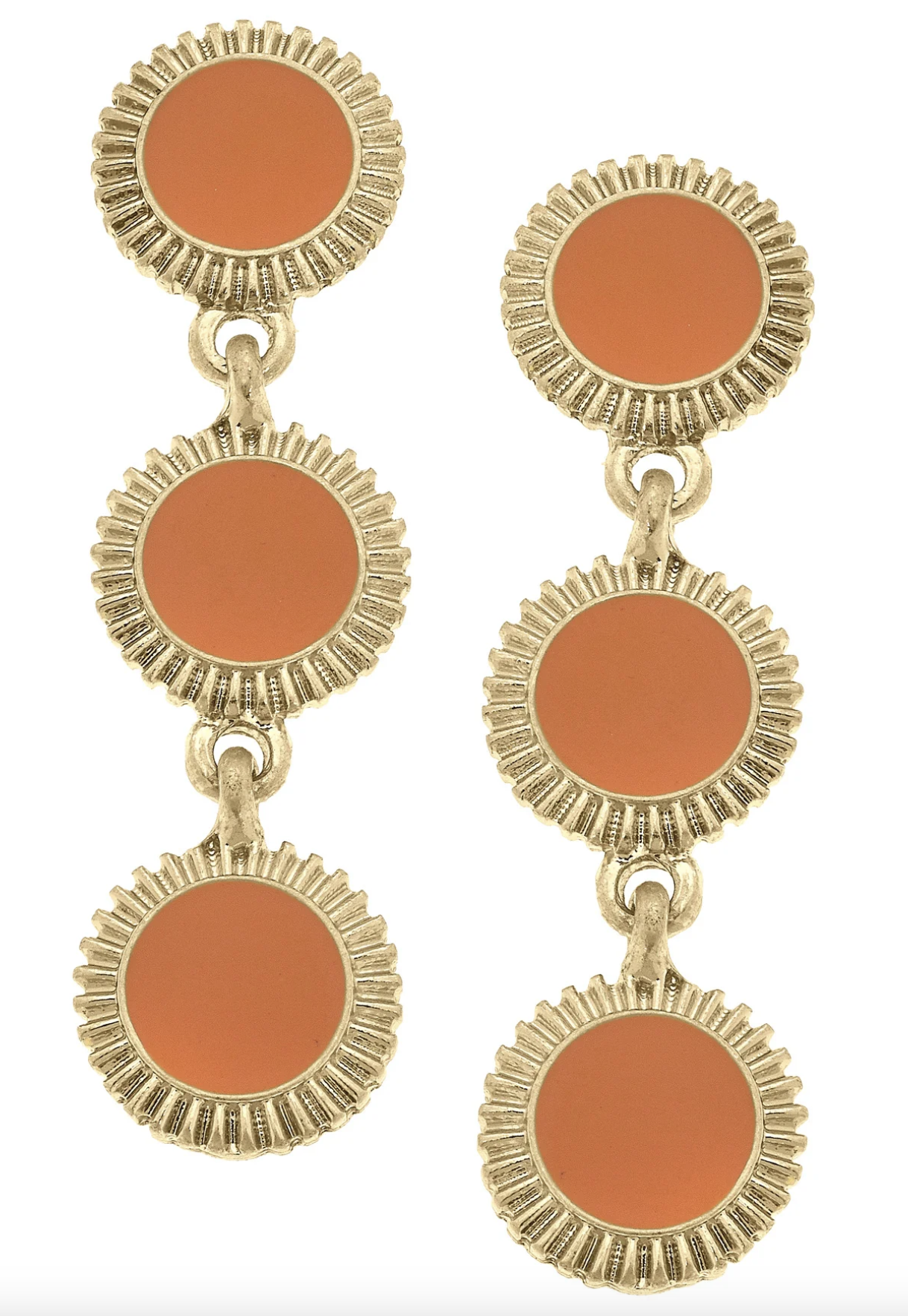 Mary Brian Enamel Disc Earrings