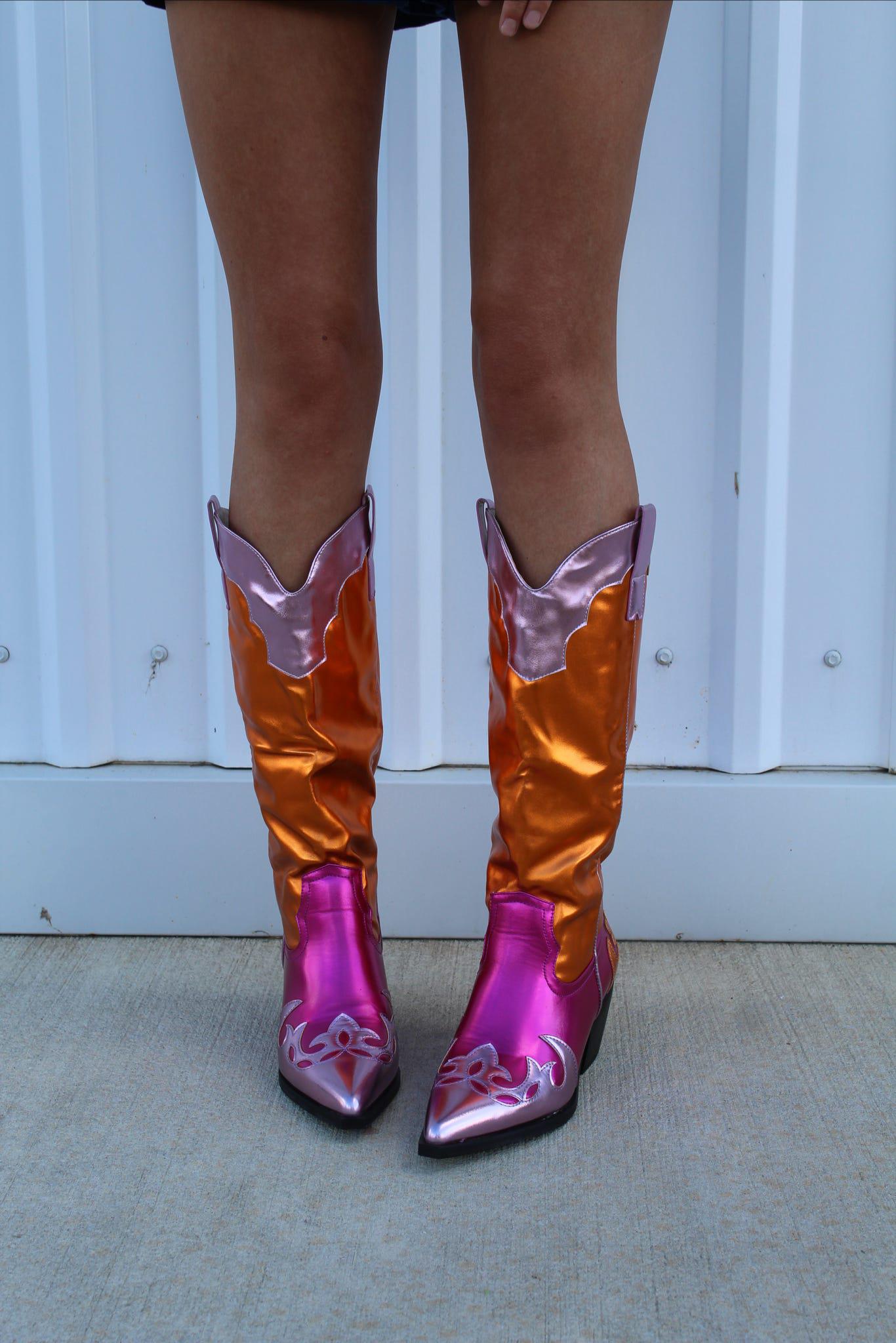 HENDRIX COWGIRL BOOTS TALL PINK