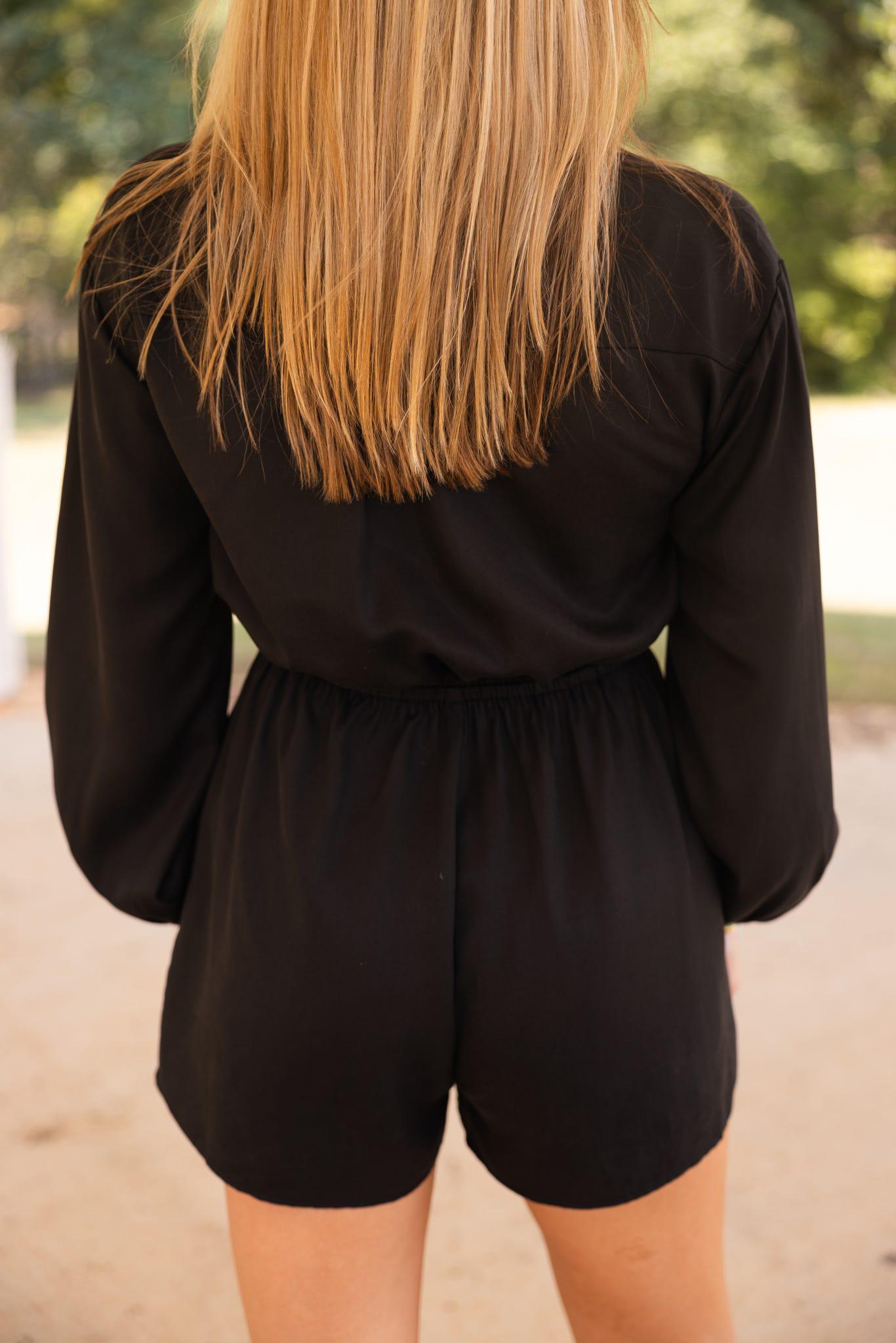 Button Down Satin Shirt Romper