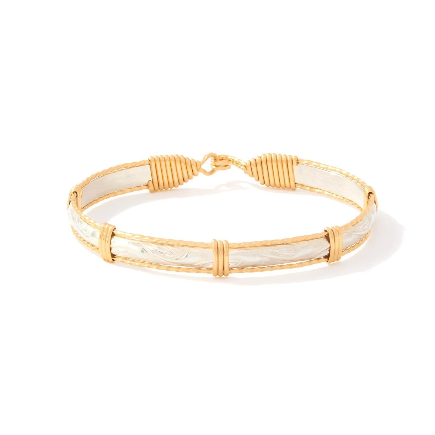 Purpose Bracelet- Sterling Silver Bar With 14K Gold Artist Wire