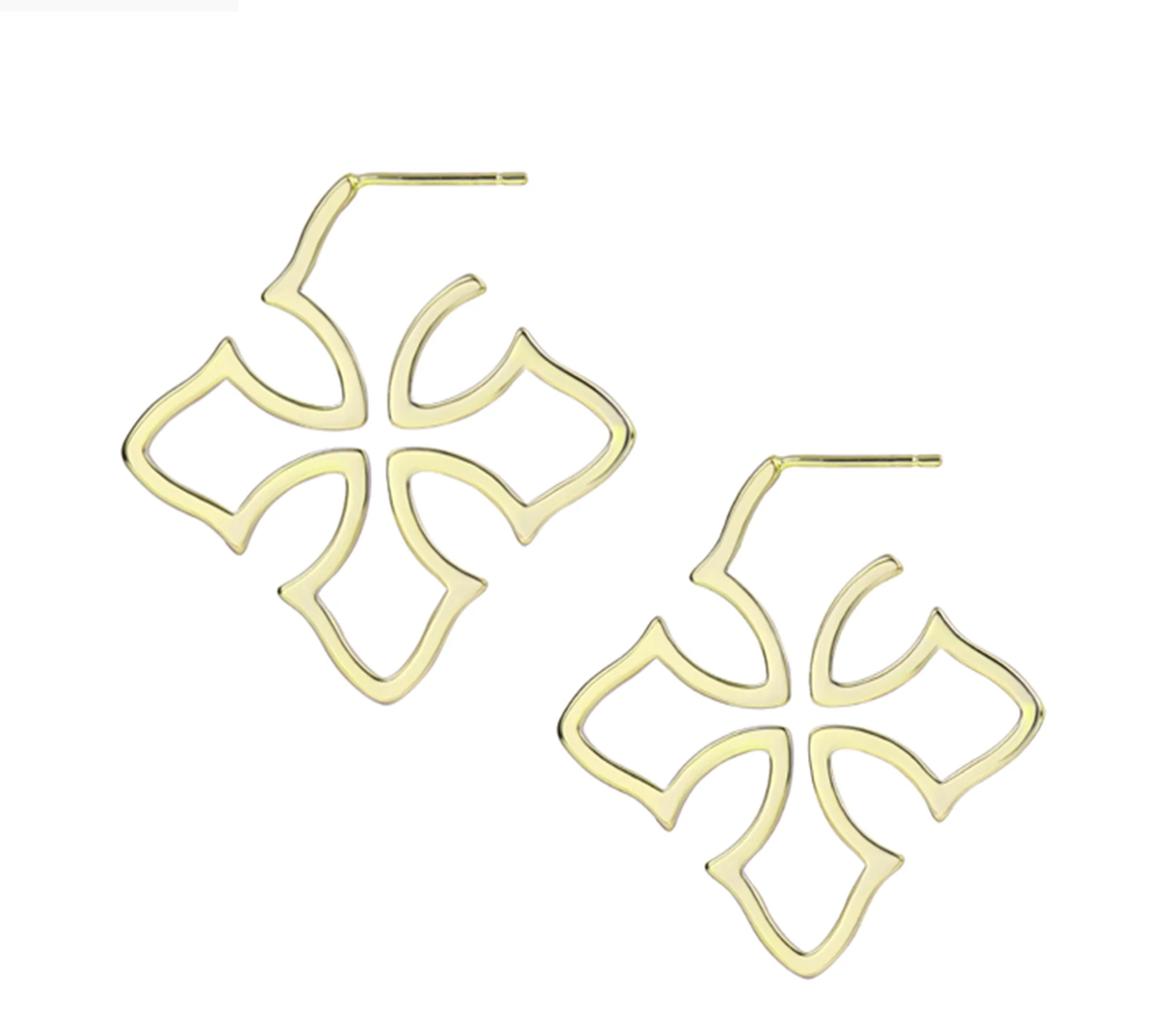 Grace Cross Hoop Earrings