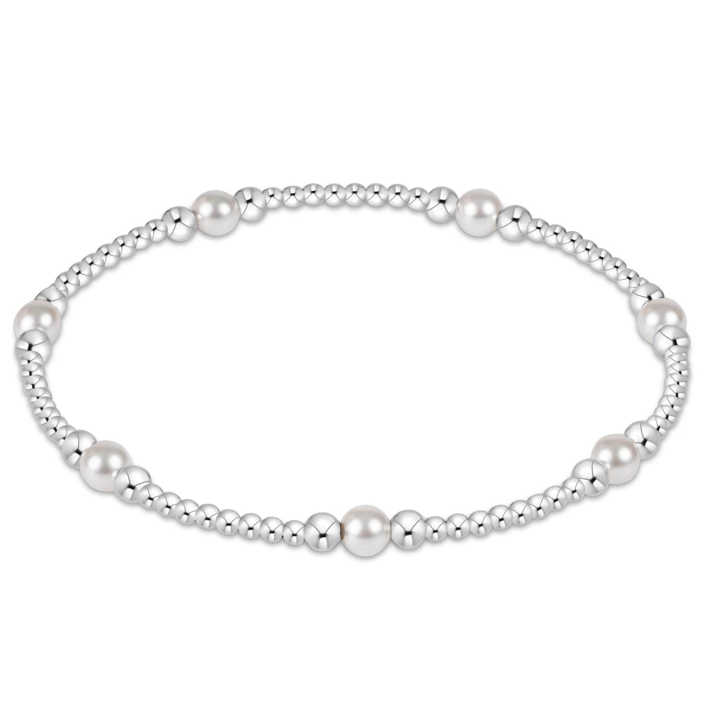 Purpose Pearl 4mm Bead Bracelet- Sterling