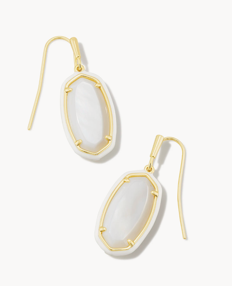 Dani Enamel Framed Drop Earring