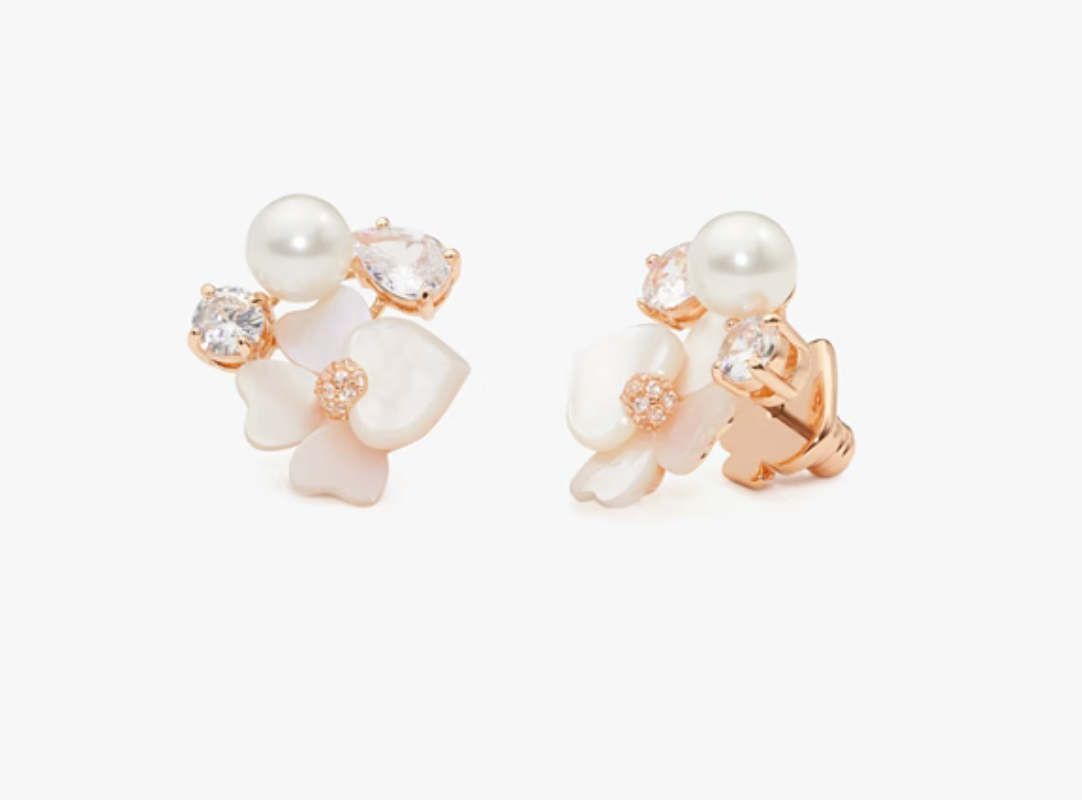 Precious Pansy Cluster Studs