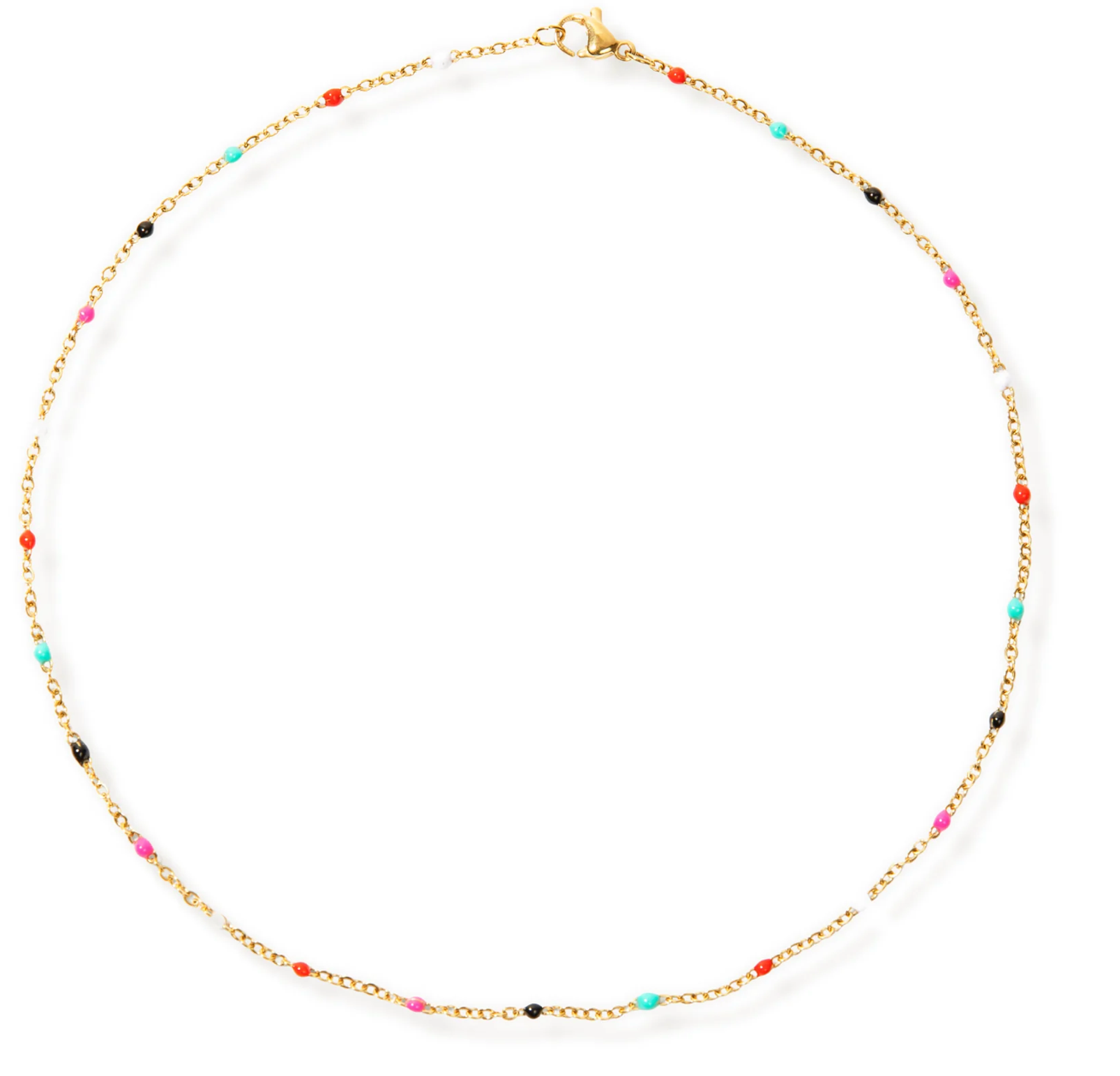 Gwen Colorful Dainty Enamel Beaded Necklace
