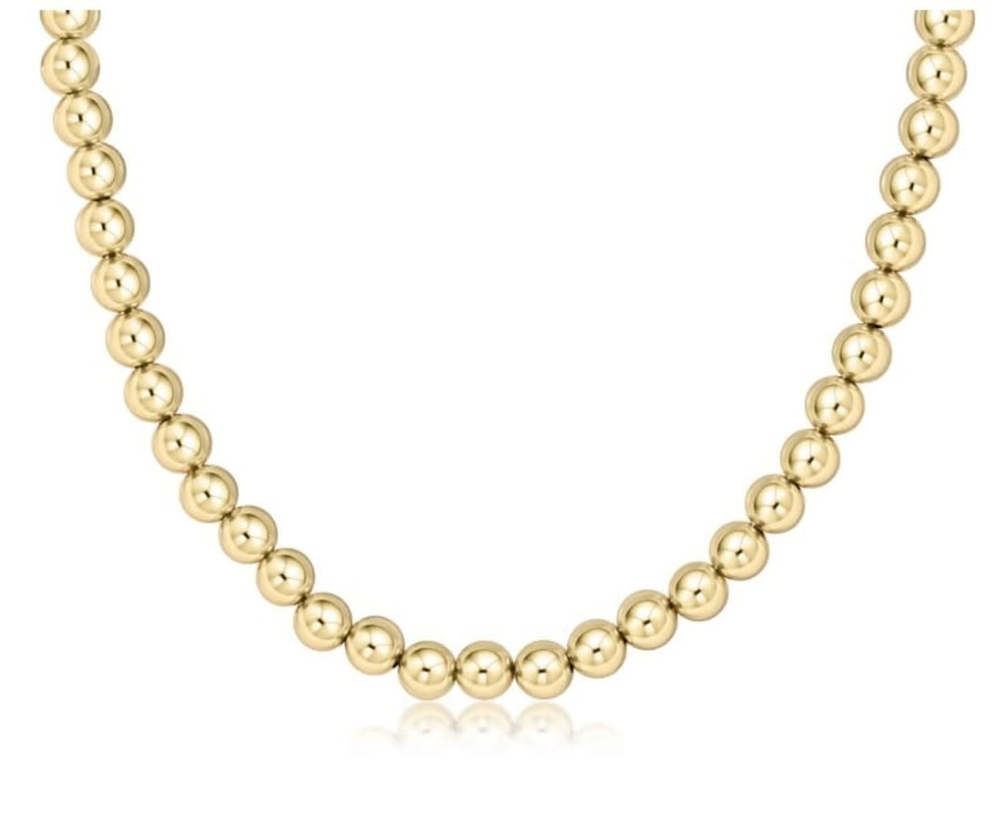 15" Choker Classic Gold 8mm Bead