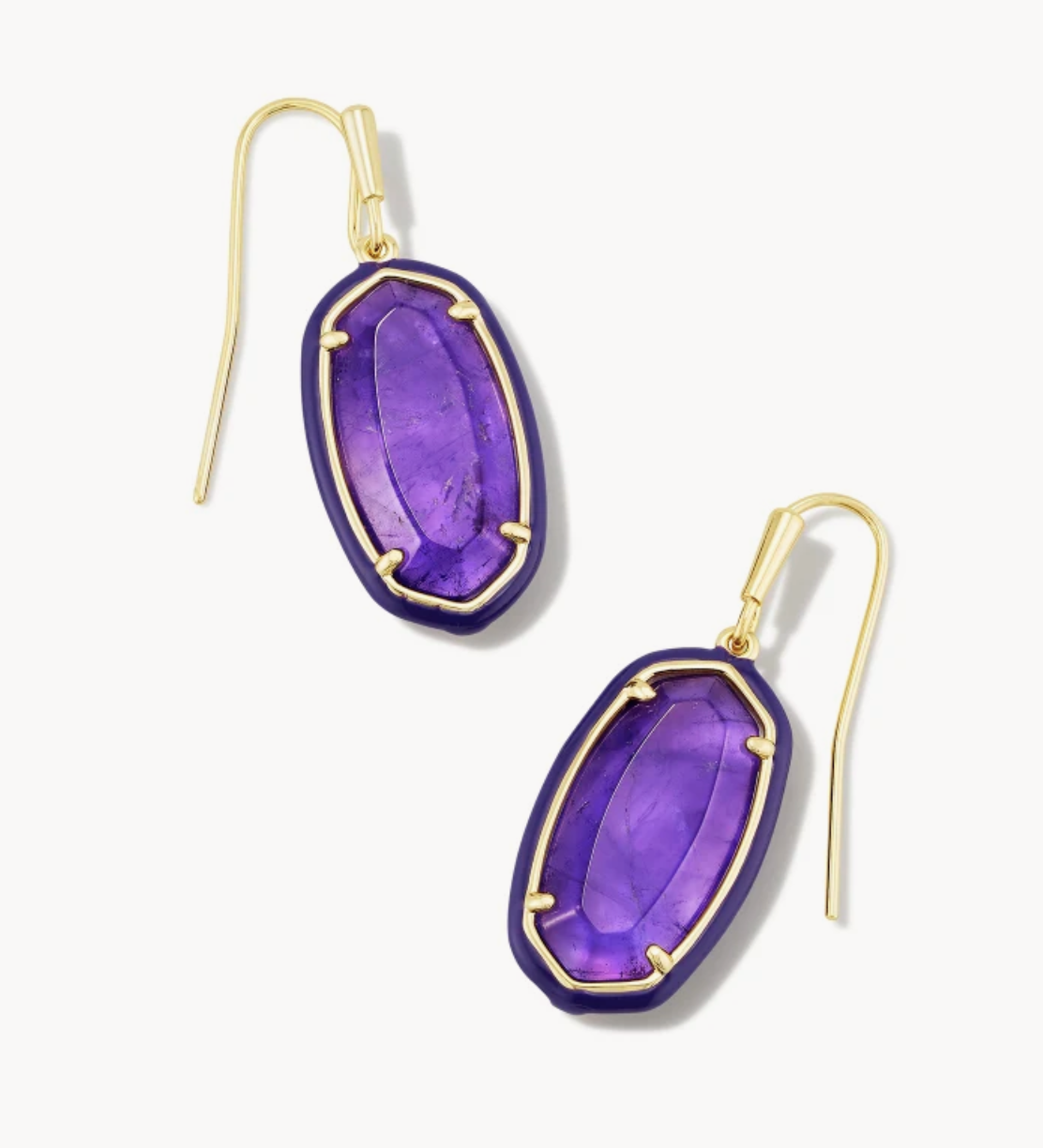 Dani Enamel Framed Drop Earring