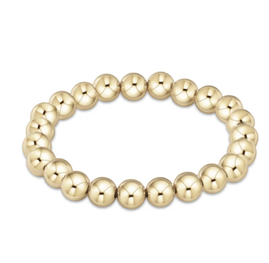Classic Gold 8mm Bead Bracelet