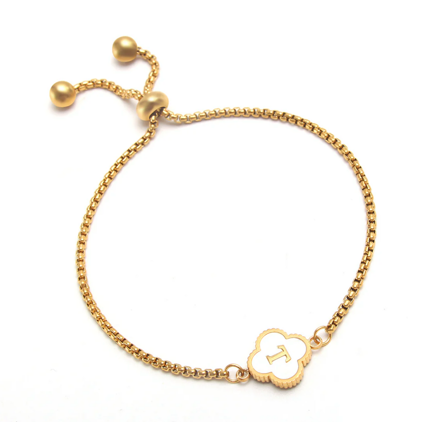Clover Letter Bracelet