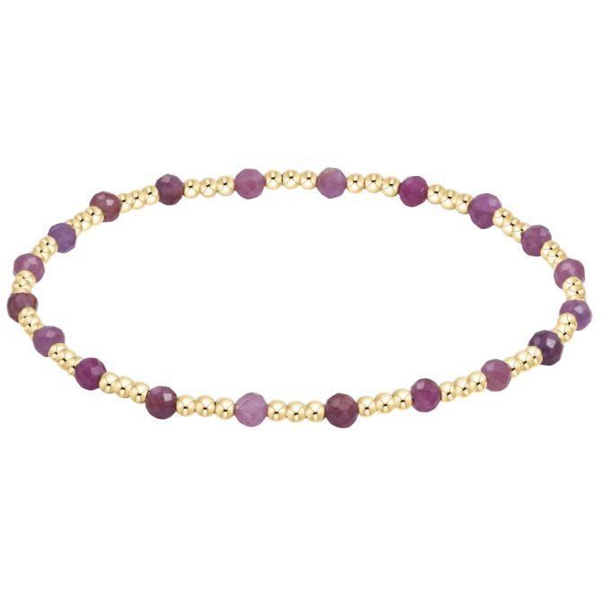 Enewton Gold Sincerity 3mm Bead Bracelet- Ruby