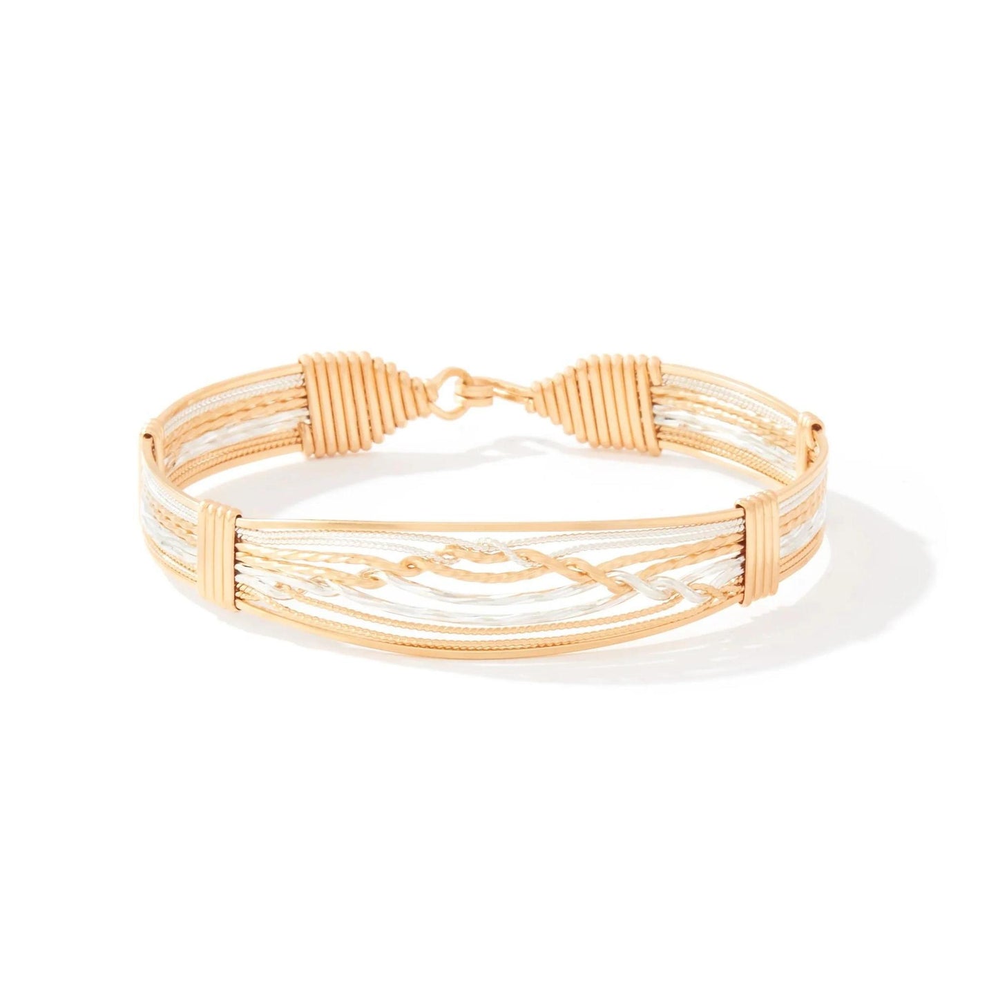 A Mother's Embrace Bracelet- 14K Gold Artist Wire and Sterling Silver
