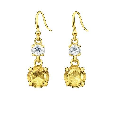 Studio Round Crystal Dangle Earrings
