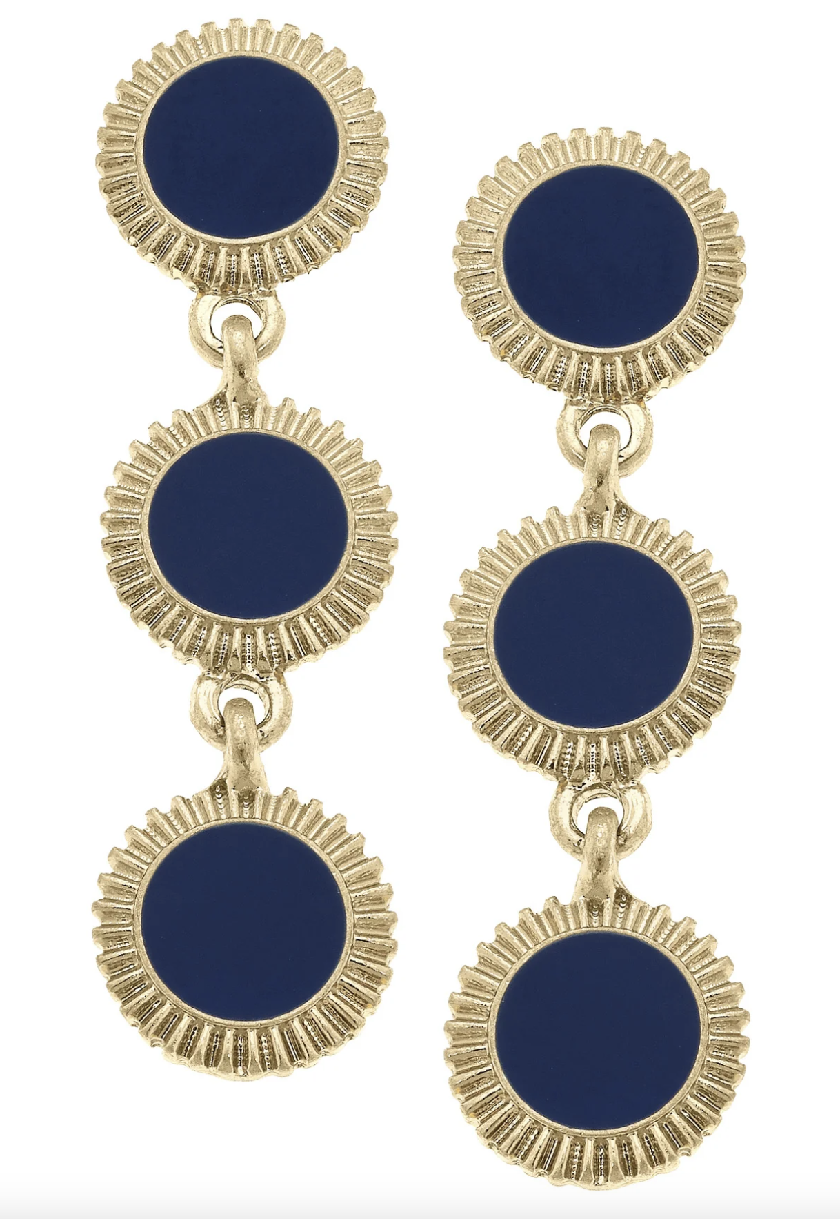 Mary Brian Enamel Disc Earrings