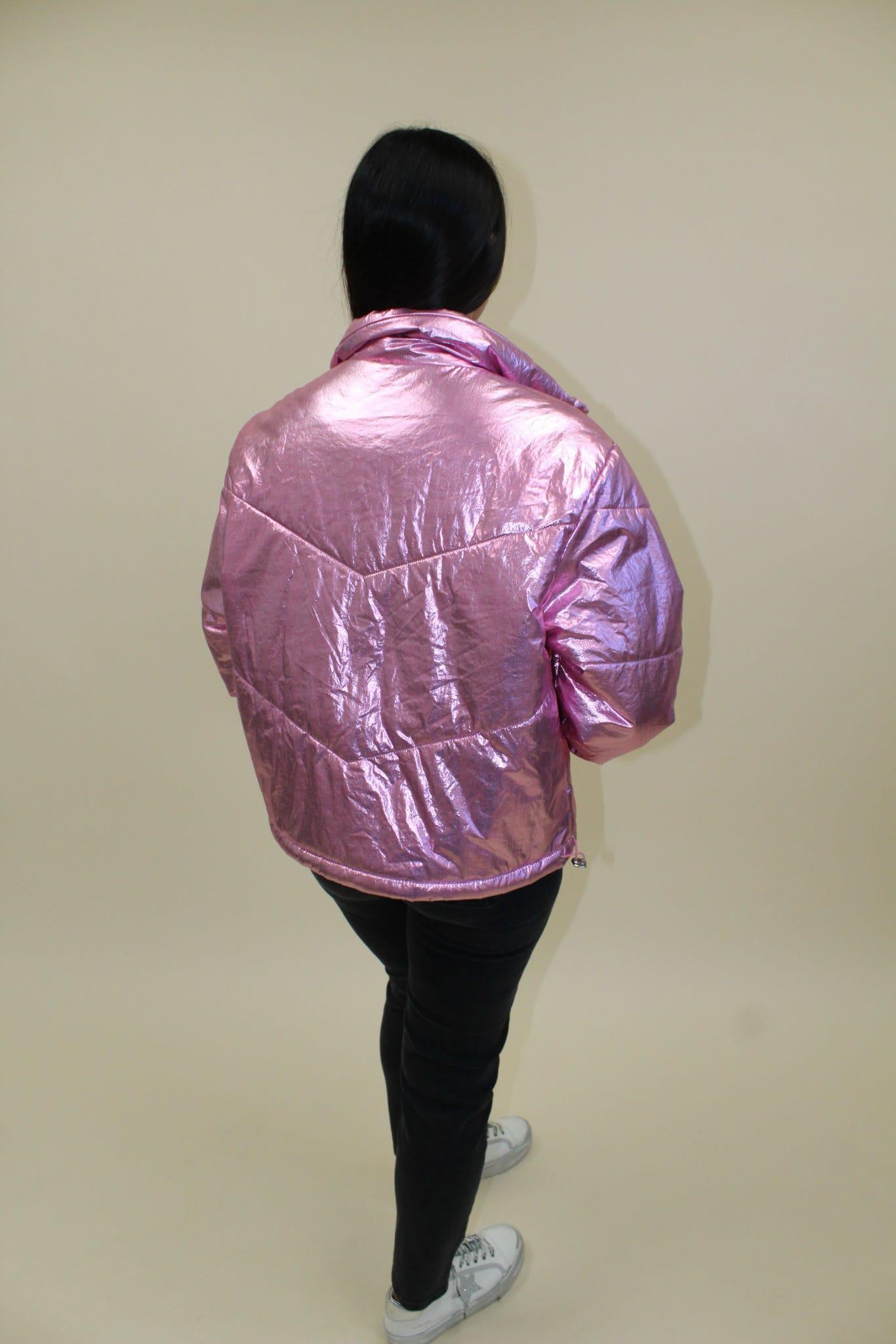 Metallic Puffer Jacket