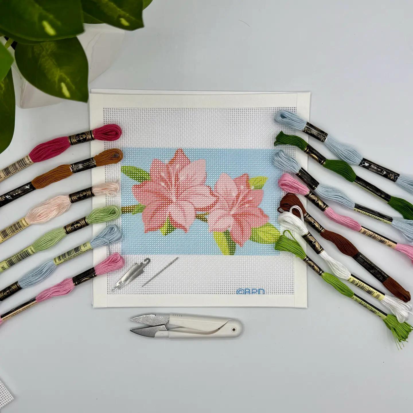 Azaleas Needlepoint Kit (two azaleas on branch)) | default - #NP88-FLO-016