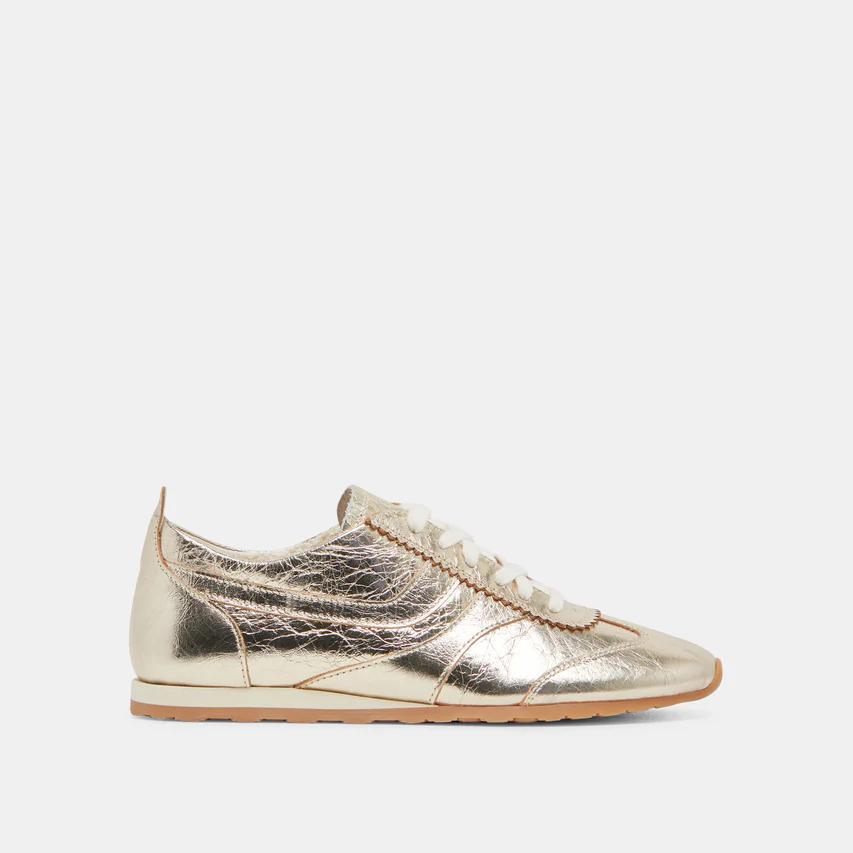 Delany Light Gold Crinkle Patent