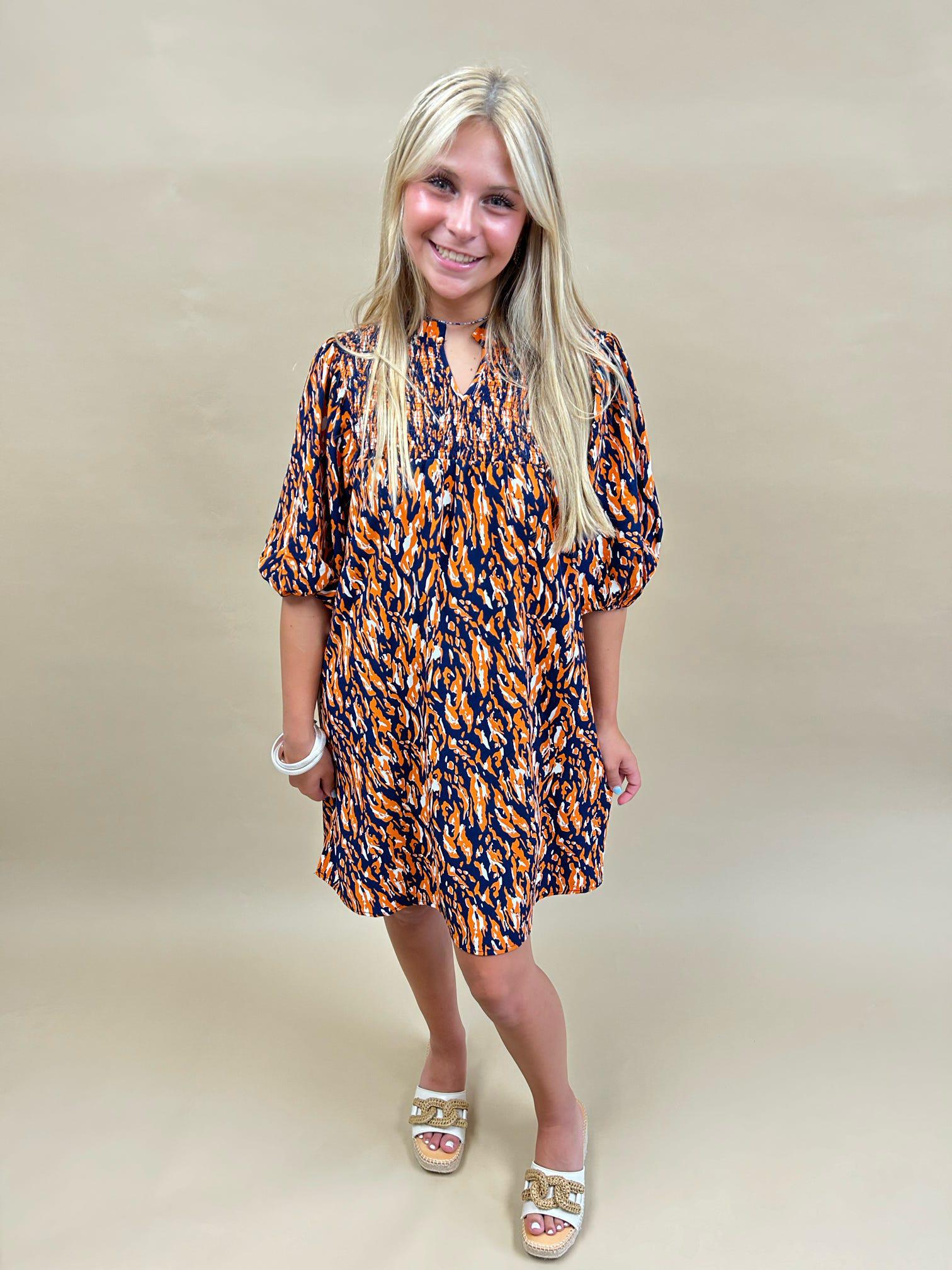 Amelia Tiger Tail Navy/Orange XS Amelia Tiger Tail Navy/Orange XS