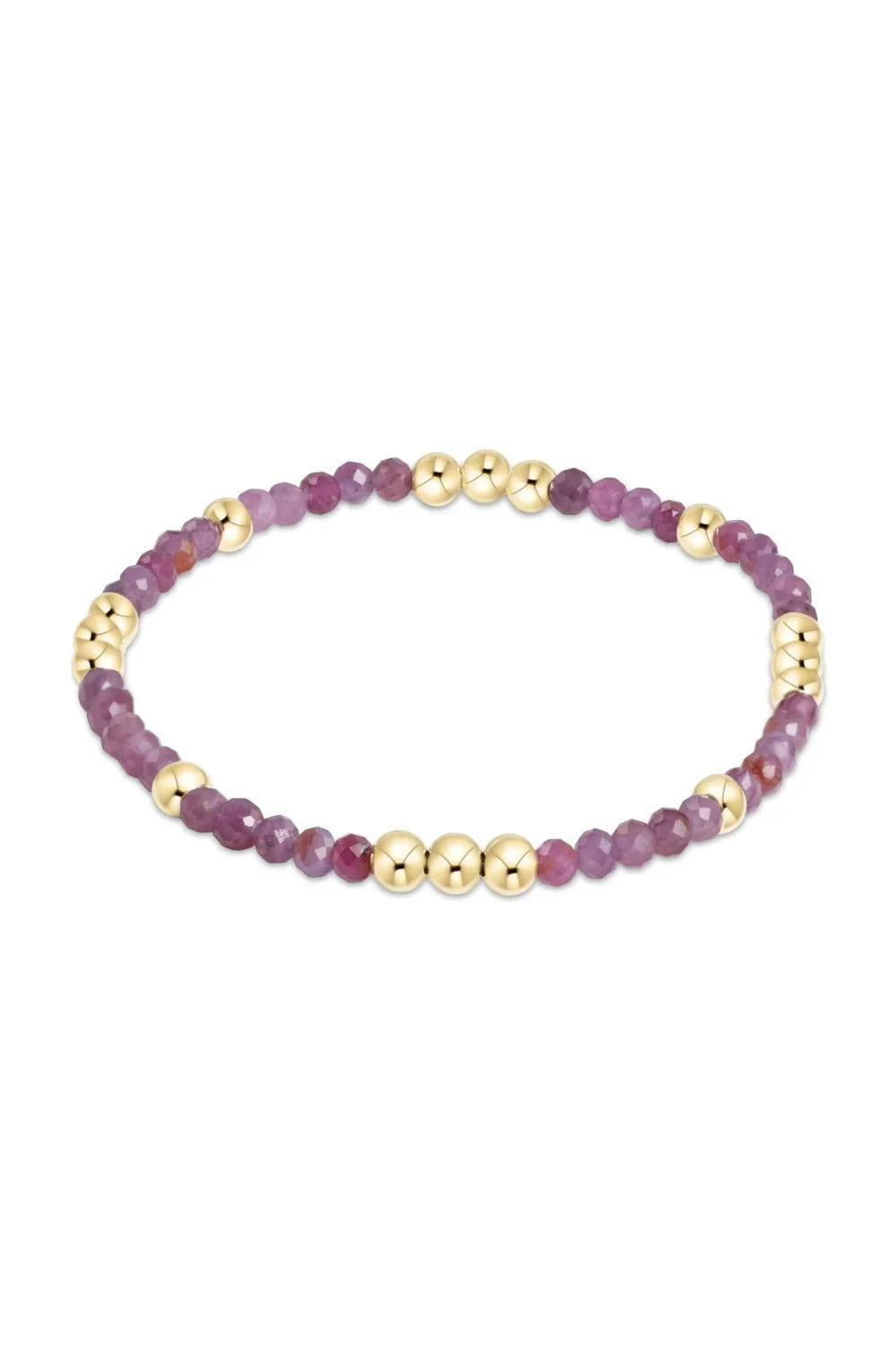 Enewton Worthy 3mm Bead Bracelet- Ruby