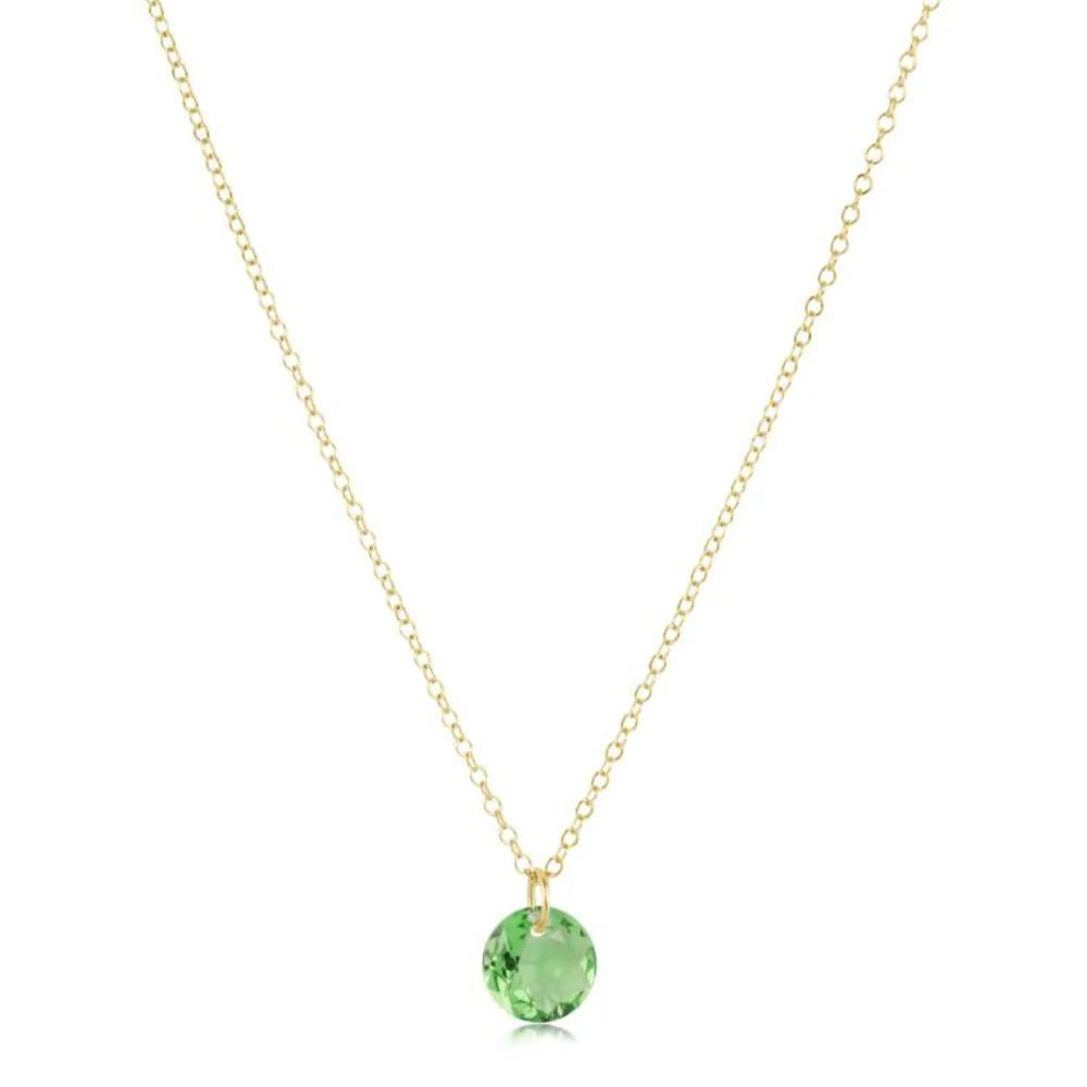 16" Necklace Gold- Reflection Small Charm 08