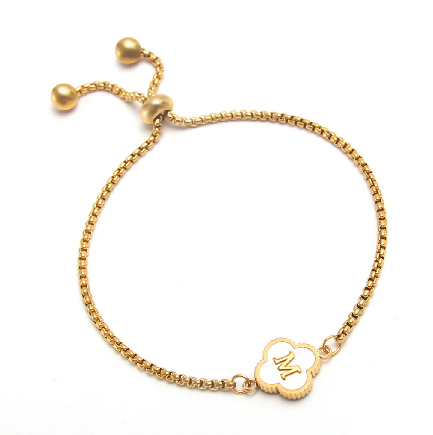 Clover Letter Bracelet