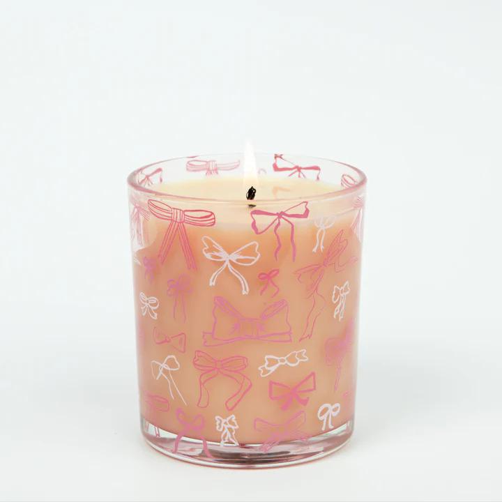 #072 Pink Bow Candle