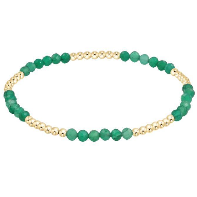 Enewton Blissful Pattern 2.5mm Bead Bracelet- Green Onyx