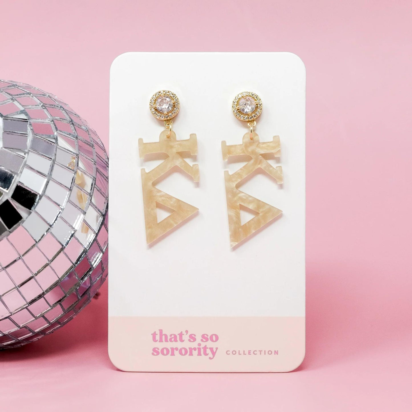 ACRYLIC LETTER EARRING
