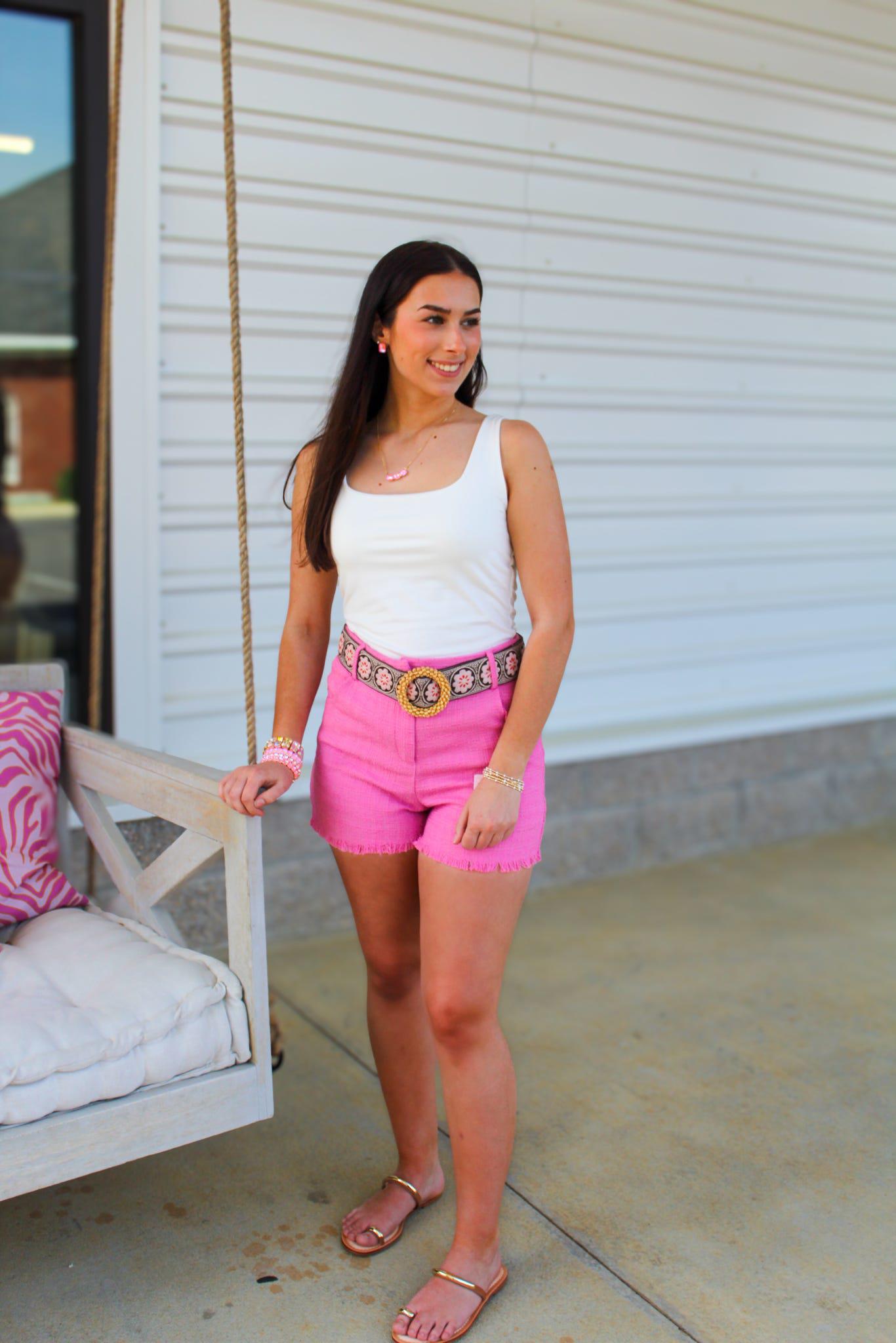 Willow Woven Pink Shorts