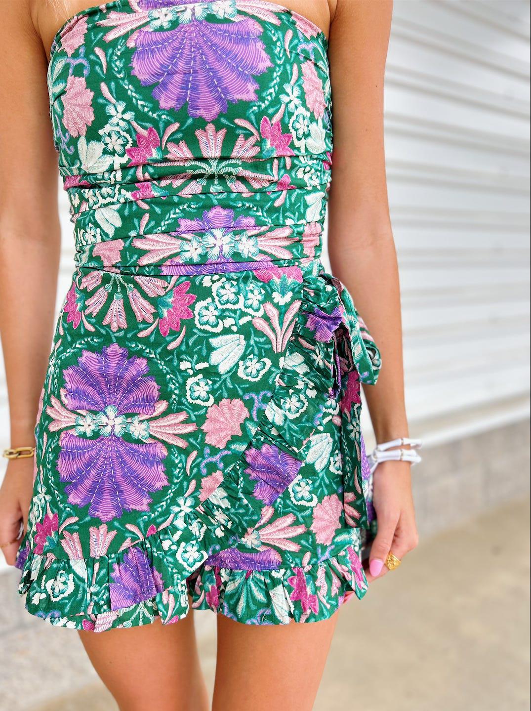 Leah Green Cotton Romper