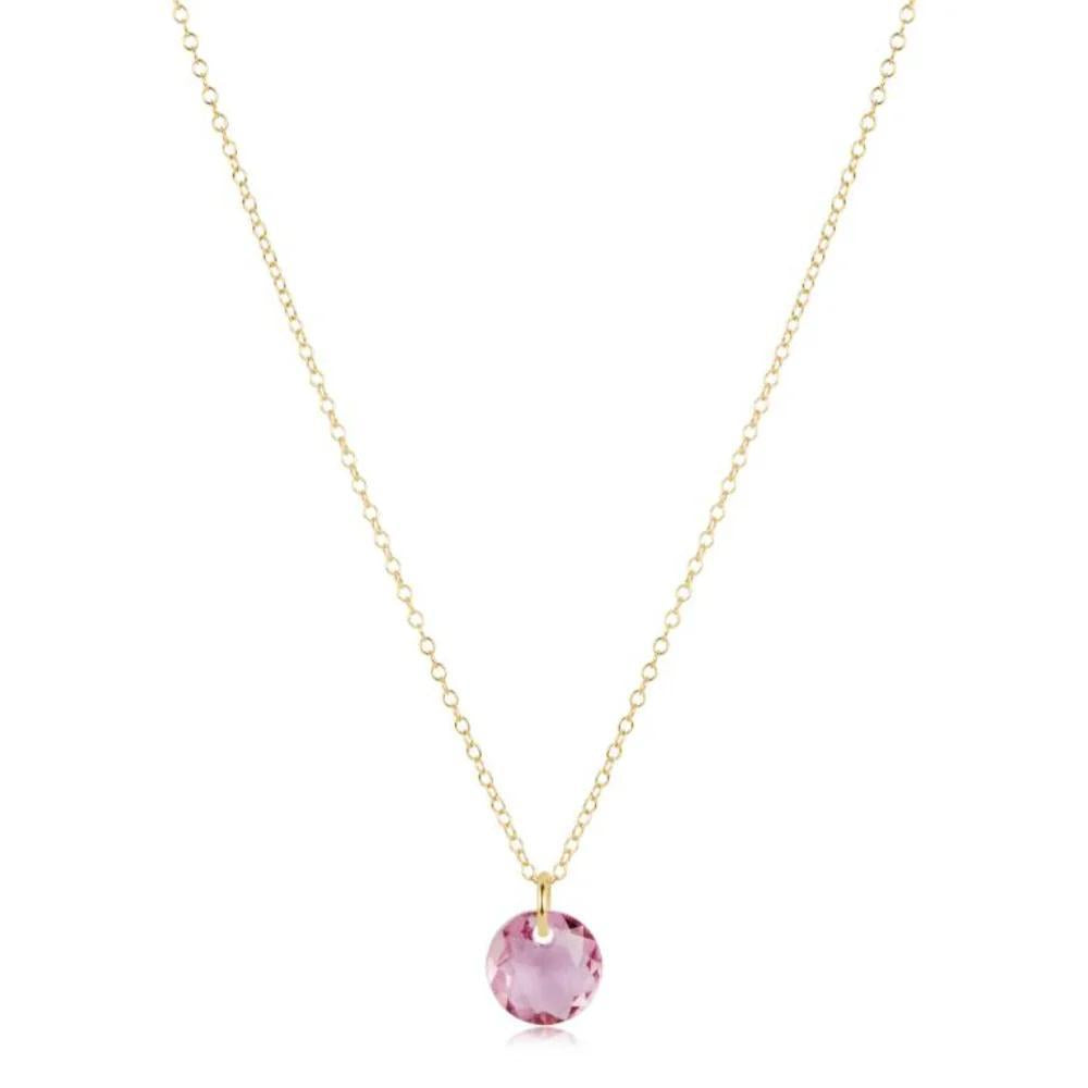 16" Necklace Gold- Reflection Small Charm 02