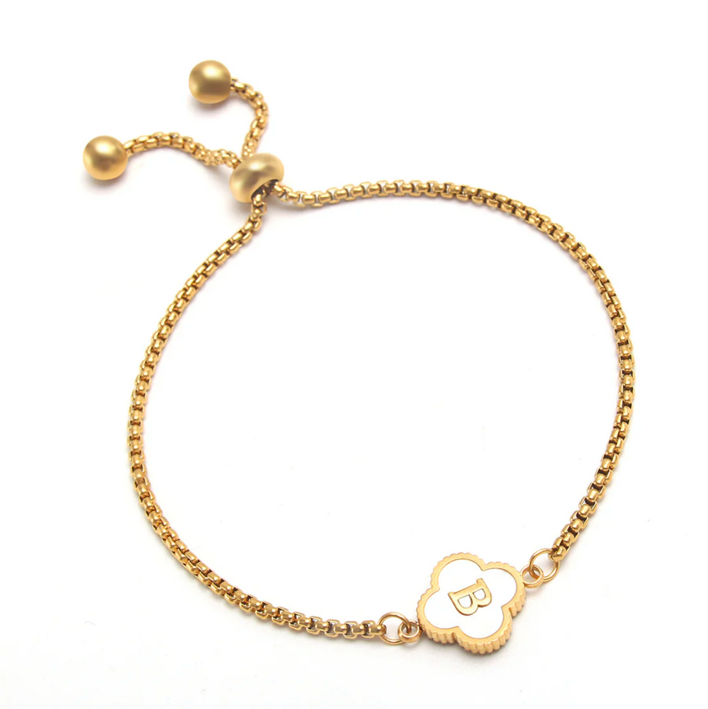 Clover Letter Bracelet