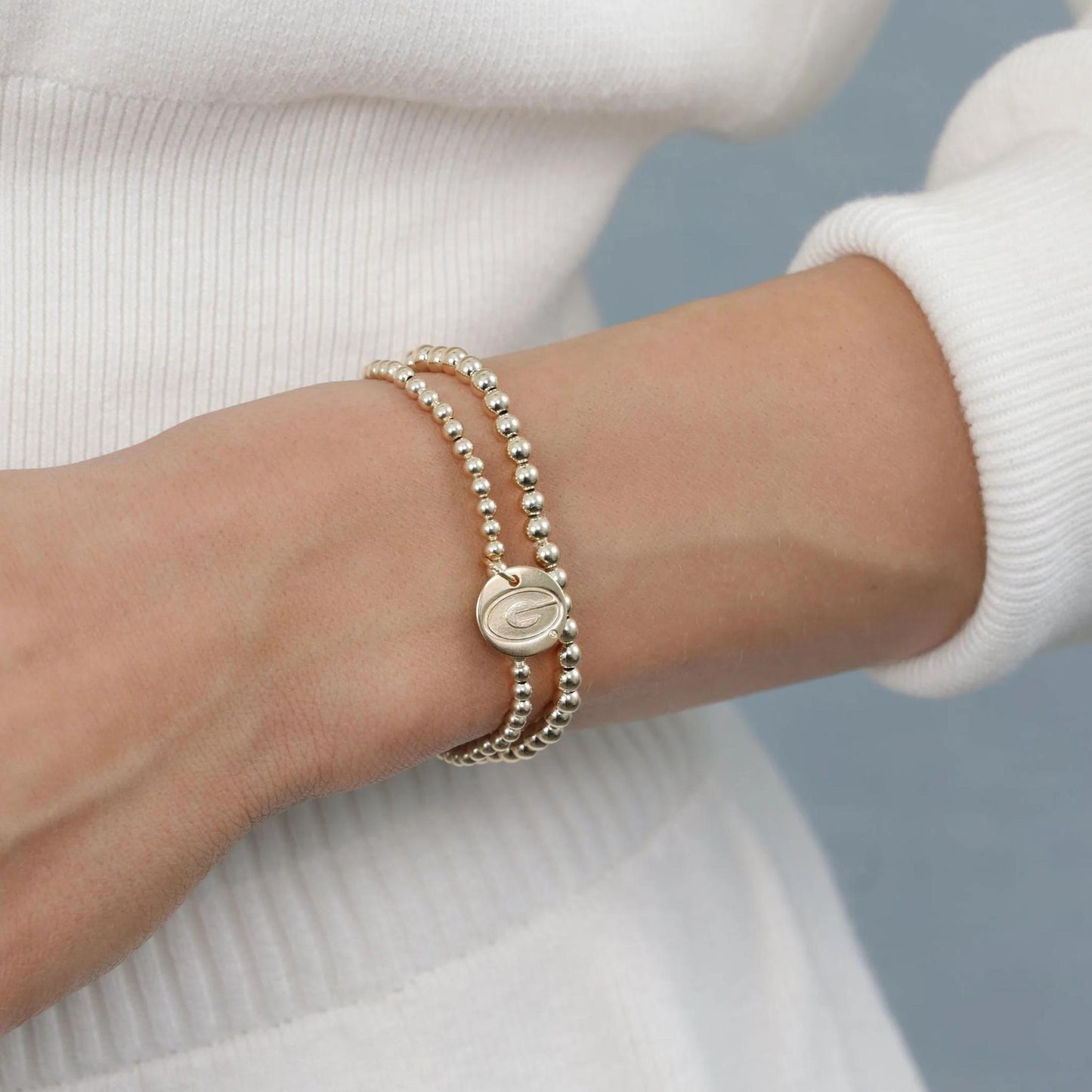 eCOLLEGIATE Classic 3mm Bracelet- UGA Disc