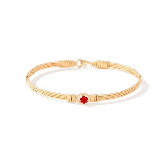 You Are My Sunshine Bracelet - 1 Stone - 14k Gold Artist Wire