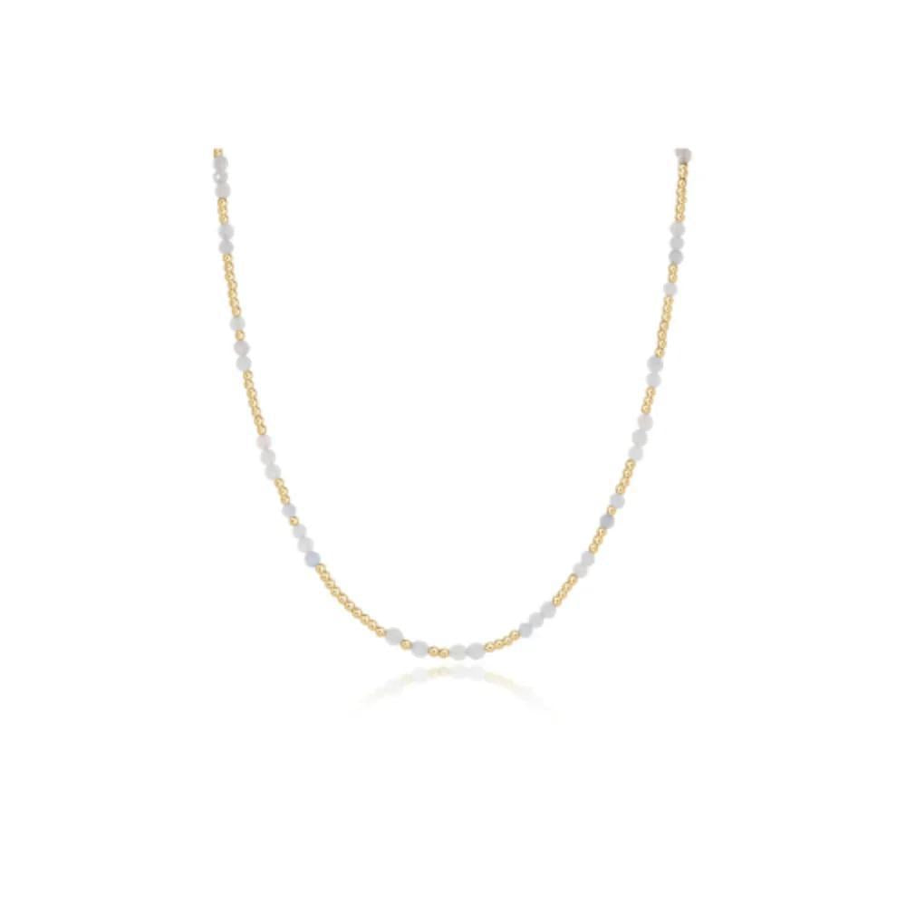 15" Choker Hope Unwritten Gemstone - Aquamarine
