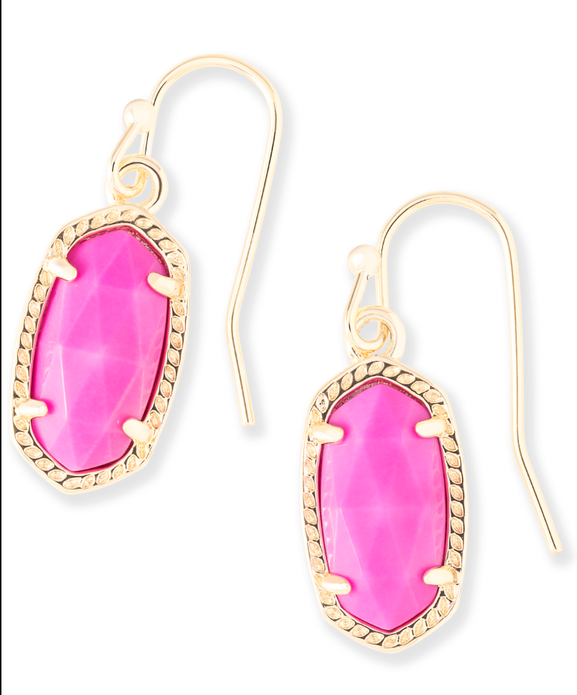 Lee Earring Gold Magenta