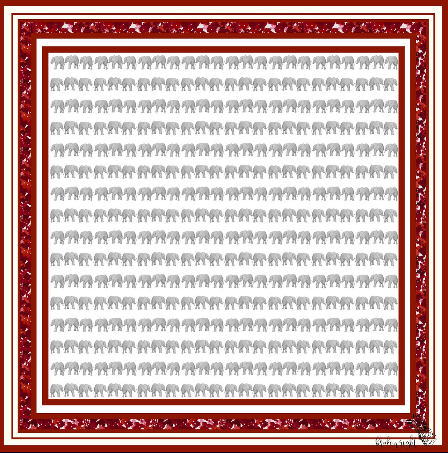 Red Elephant Scarf
