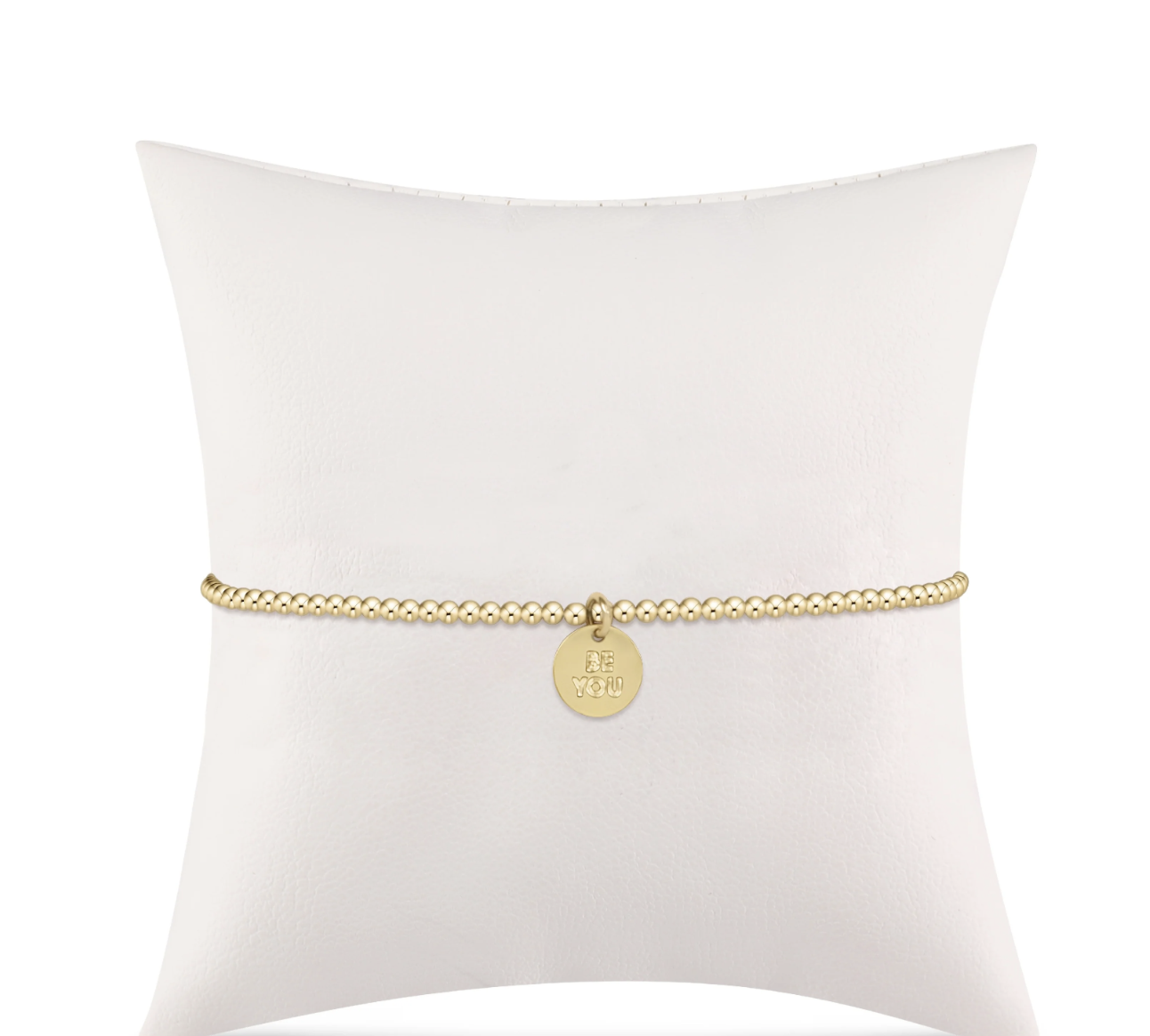 Enewton Extends - Classic Gold 2mm Bead Bracelet - Small Gold Word Disc