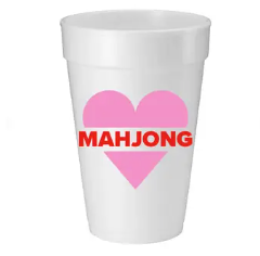 Heart Mahjong Foam Cups