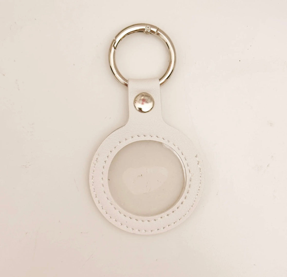 Needlepoint Self Finishing PU Leather Key Fob Bag Tag