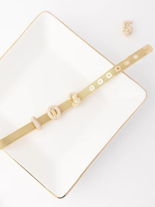 Camryn Slide Bracelet Number Luxe Charms