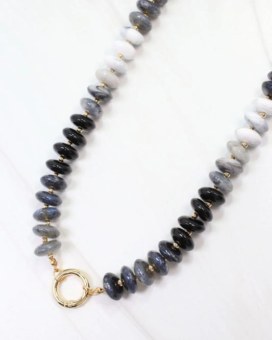 Fort Kent Stone Beaded Toggle Necklace