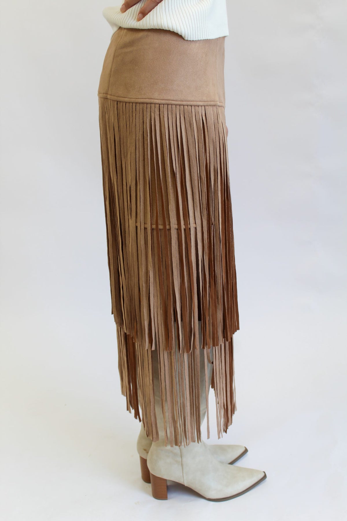 Francie Fringed Midi Skirt