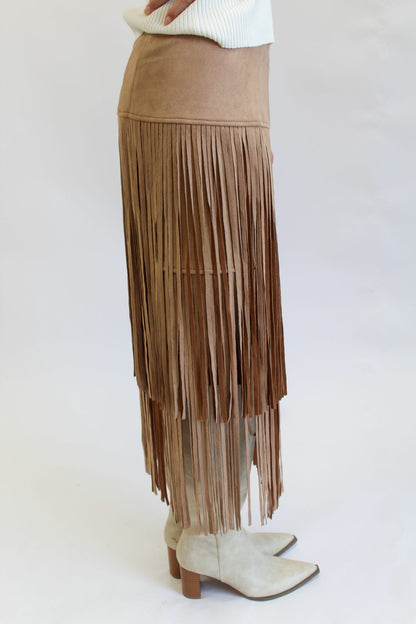 Francie Fringed Midi Skirt