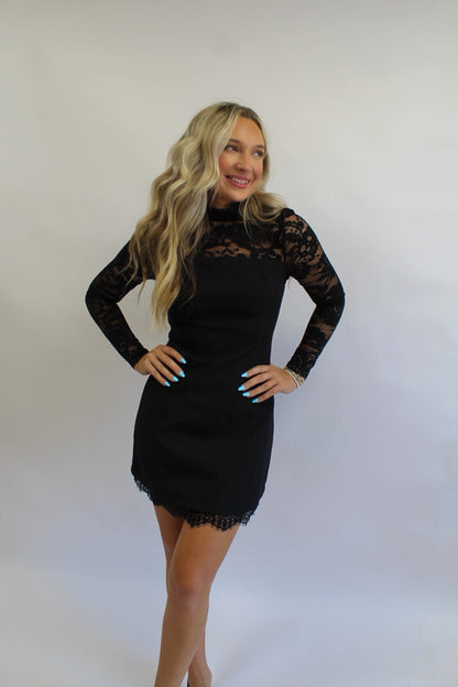 Midnight Romance Open Back Mini Dress
