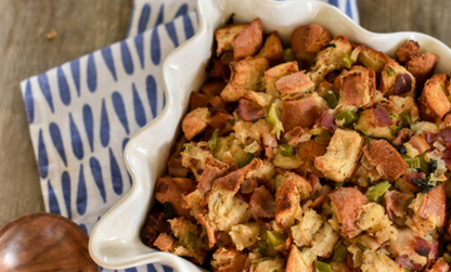 Pip Square Ruffle 9.5 Casserole Iris Blue
