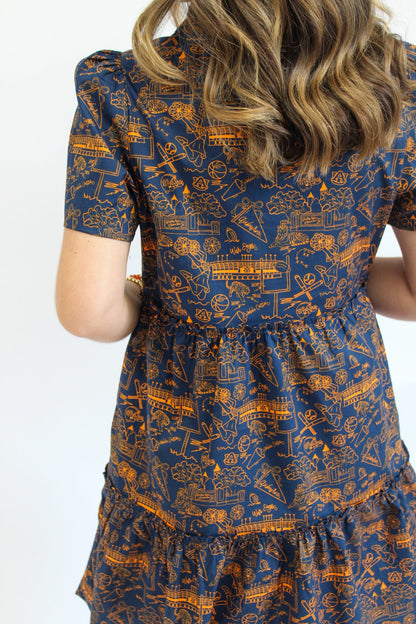 Team Toile Navy Ivy Mini Dress