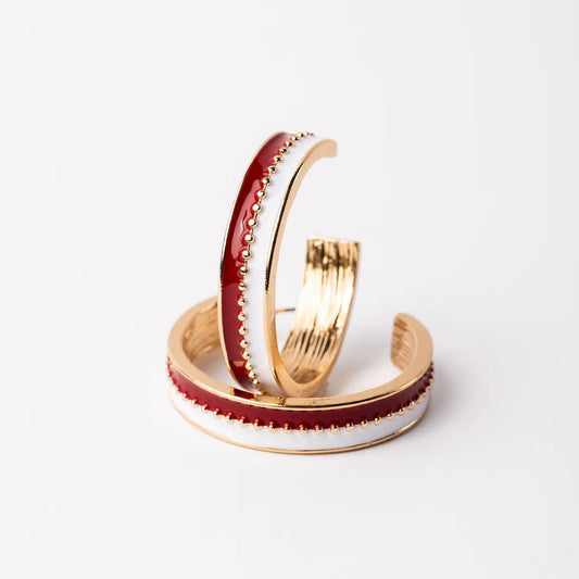 Earrings Meaghan Crimson & White M