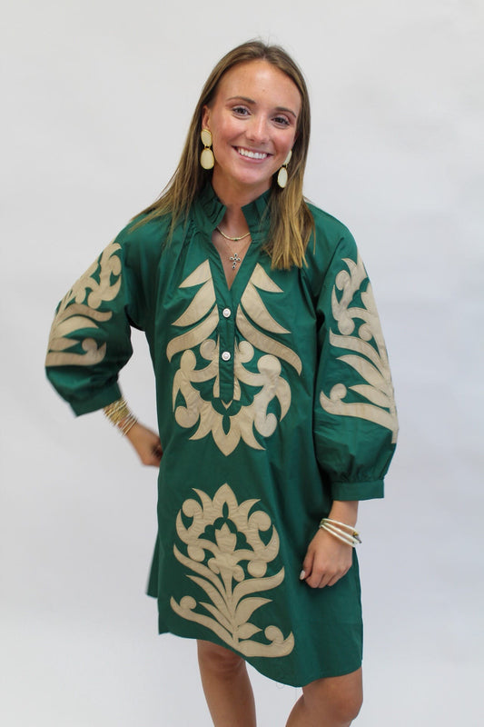 Royal Scroll Mini Dress
