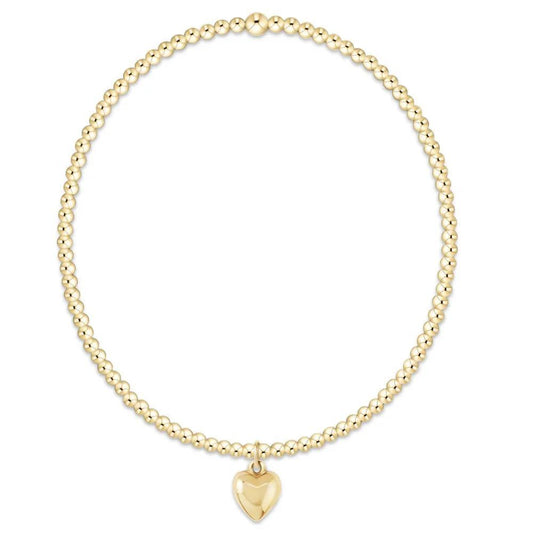 Egirl Classic Gold 2mm Bracelet- Love Plush Small Gold Charm